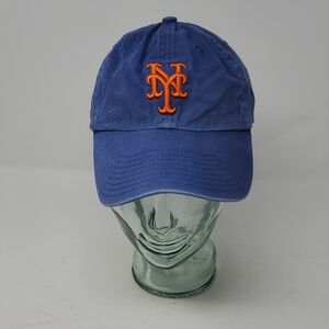 Embroidered NY Stylish Blue Cap with Orange Logo